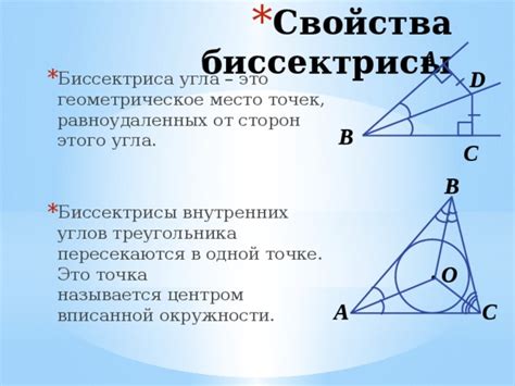 Биссектриса внешнего угла: определение и свойства