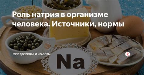 Важная роль натрия в организме