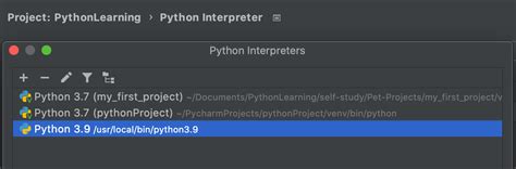 Важность интерпретатора Python в PyCharm