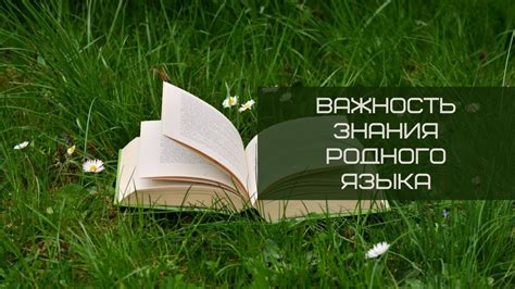 Важность родного языка в социализации