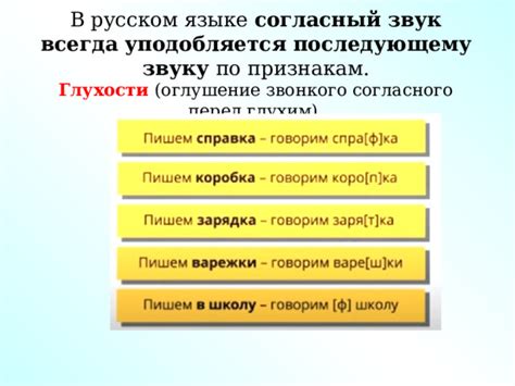 Важность характеристики согласного звука в русском языке