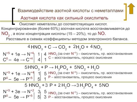 Взаимодействие с кислотами