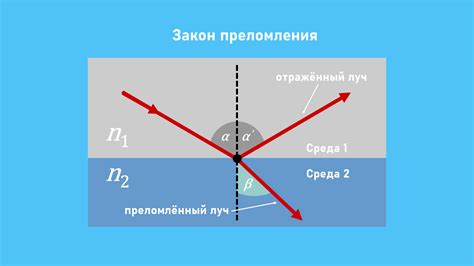 Виды вешних лучей: отражение и преломление