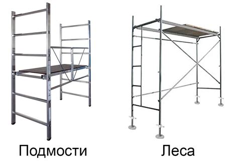 Виды инвентарных подмостей