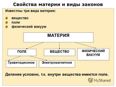 Виды материи: определение и классификация