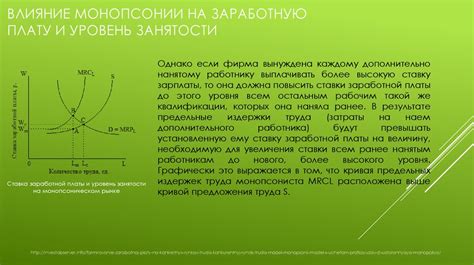 Влияние конкурентного уровня заработной платы на рынок труда