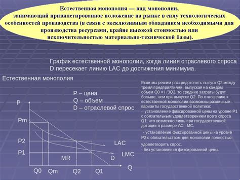 Влияние монополии государства на рынок