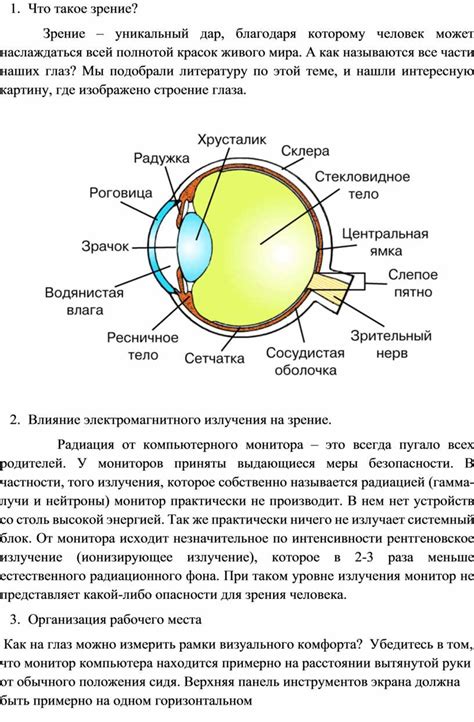 Влияние нативного средства на зрение