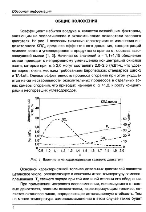 Влияние на характеристики