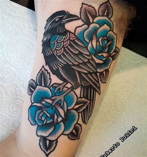 Ворон с розой: значение и символика татуировки