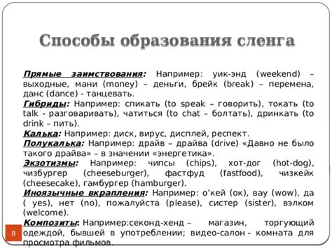 Выводы о значении сленга в общении