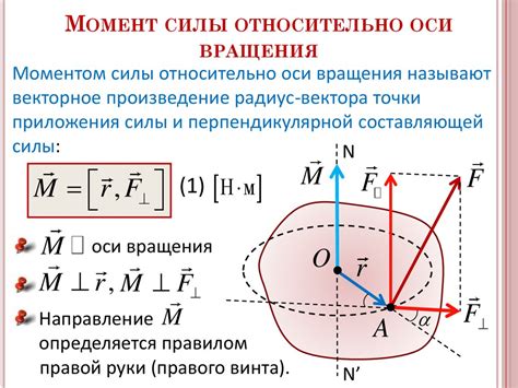 Вычисление момента силы