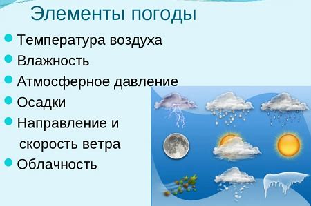 Географические параметры и образование типичной погоды