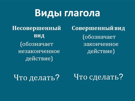 Глагол совершенного вида: примеры использования