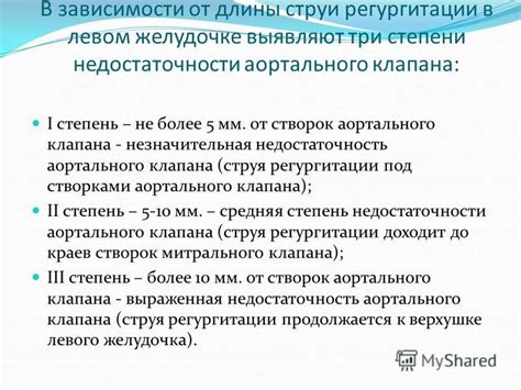 Длительный показатель для регургитации аортального клапана