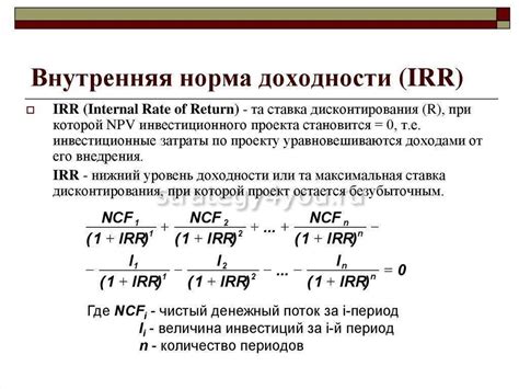 Зачем нужна внутренняя норма доходности?