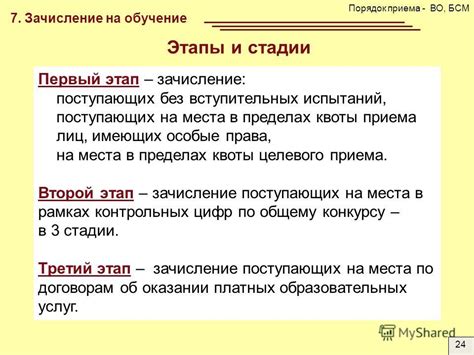 Зачисление на обучение: основные этапы процесса