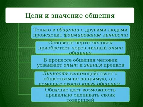 Значение в общении с людьми