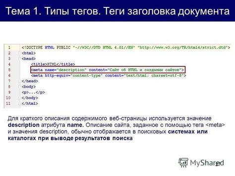 Значение и влияние тегов HTML на веб-страницы