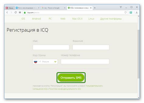 Значение номера ICQ при регистрации