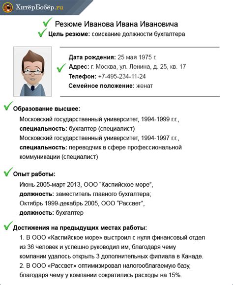 Значение опыта работы по профилю