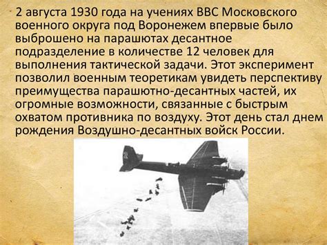 История Воздушно-десантных войск: от создания до современности