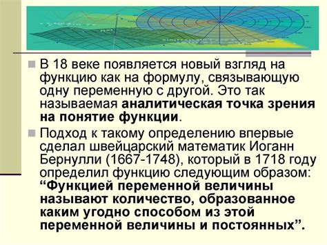 История развития явной функции