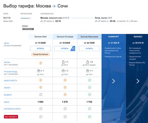 Какие билеты можно обменять со сборами Аэрофлот?