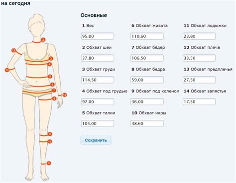 Каковы замеры одежды размера 12y