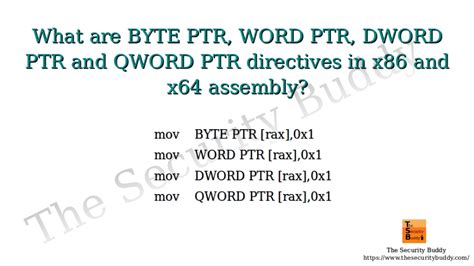 Какое значение может иметь dword ptr