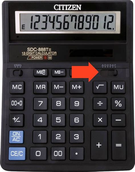 Как включить калькулятор Citizen?