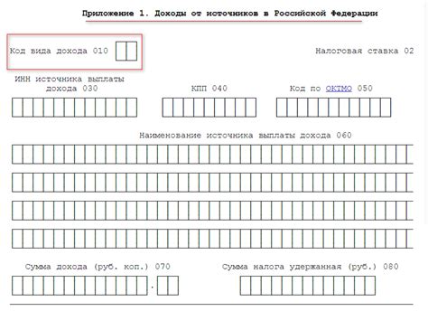 Как использовать код вида дохода в налоговой декларации?