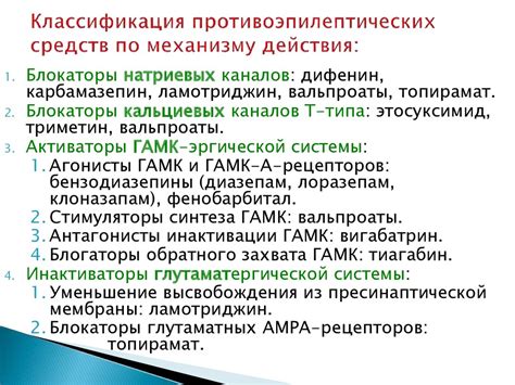 Категории агрессивных препаратов по механизму действия