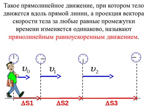 Линейное движение тела по прямой