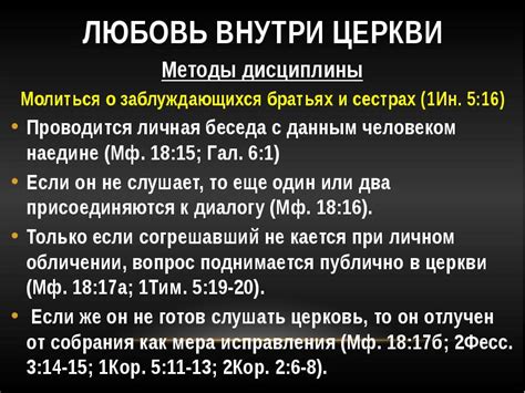 Любовь внутри церкви: сообщество и взаимодействие