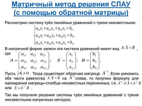 Матричный метод: определение, принципы и применение