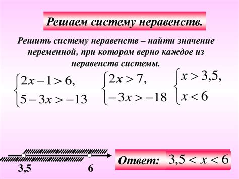 Методы решения системы неравенств