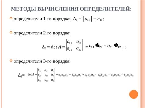 Метод определителей