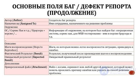 Назначение тест репорта