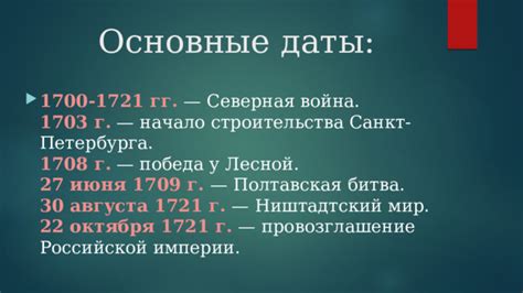 Ништадтский мир: основные понятия и спецификация