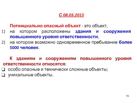 Объекты повышенного уровня ответственности