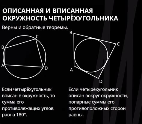 Окружность, описанная вокруг четырехугольника: понятие и свойства