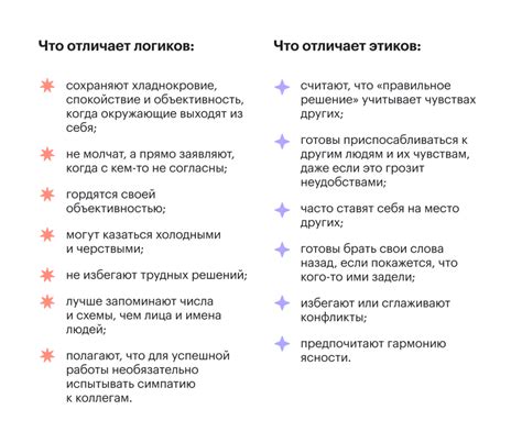 Описание типов личности: рационал