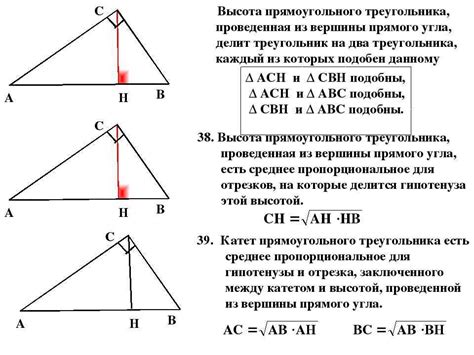 Определение проведения высот треугольника