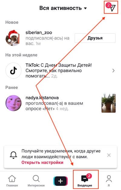 Определение прочтения сообщения в TikTok