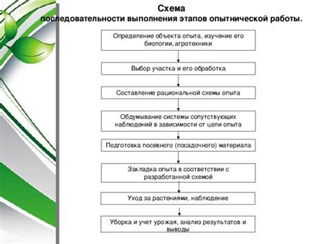 Определение схемы опыта