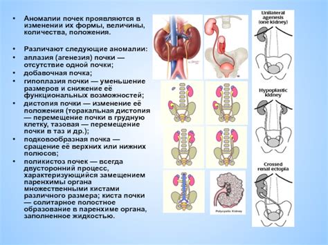 Осложнения при структурном изменении почки