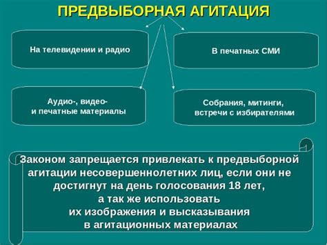 Основные методы предвыборной агитации