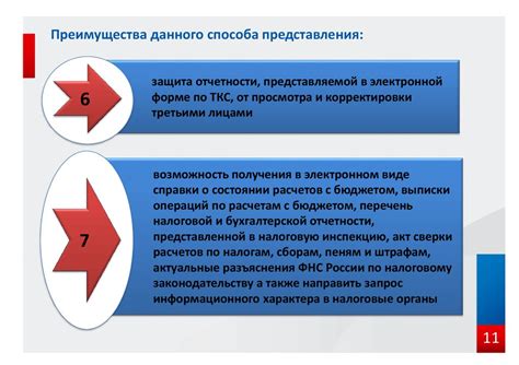 Основные принципы способа представления налоговой отчетности