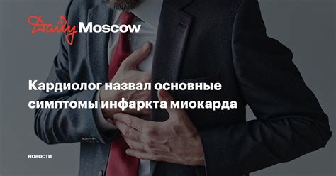 Основные симптомы повреждения миокарда: